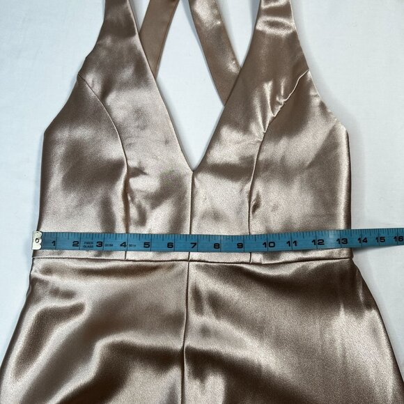 Jenny Yoo Corinne Satin Crepe Dress Halter Maxi Bridesmaid Wedding Petal 4 - Picture 10 of 15